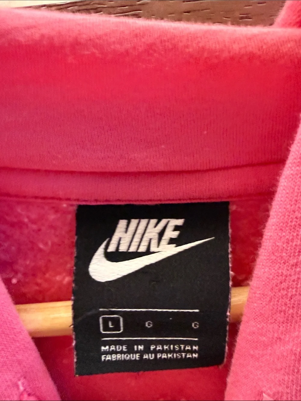 Nike Hot Pink Hoodie with White Logo